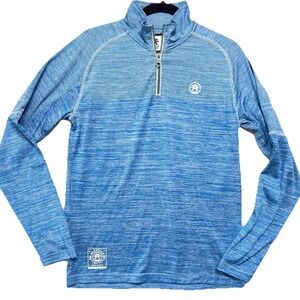 American Fighter 1/4 Zip Pullover Shirt Premium Athletics Buckle Mens S MMA Blue